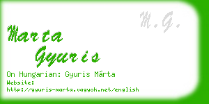 marta gyuris business card